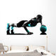 woman fitness Medicine Ball exercises silhouette Wall Decal