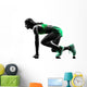 woman runner running jogger jogging silhouette Wall Decal