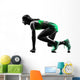 woman runner running jogger jogging silhouette Wall Decal