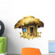 tropical bungalow Wall Decal