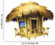 tropical bungalow Wall Decal
