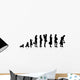 evolution generation women Wall Decal