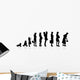 evolution generation women Wall Decal