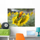 Fields Sunflowers and Parrot Wall Decal