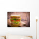 Delicious sandwich on the table Wall Decal