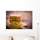 Delicious sandwich on the table Wall Decal