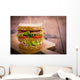 Delicious sandwich on the table Wall Decal