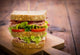 Delicious sandwich on the table Wall Decal