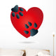 Logo Herz Katze Hund Wall Decal