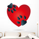 Logo Herz Katze Hund Wall Decal