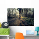 a man trail running in the country Wall Decal