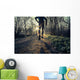 a man trail running in the country Wall Decal