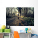 a man trail running in the country Wall Decal