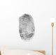 black finger print isolated on white Wall Decal