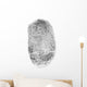 black finger print isolated on white Wall Decal