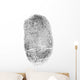 black finger print isolated on white Wall Decal