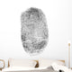 black finger print isolated on white Wall Decal