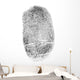 black finger print isolated on white Wall Decal