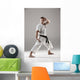 Man in white kimono training karate Wall Decal