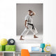 Man in white kimono training karate Wall Decal
