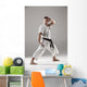 Man in white kimono training karate Wall Decal