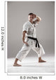 Man in white kimono training karate Wall Decal
