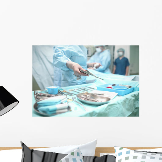 Surgical operation in action. View from the side assistant Wall Decal
