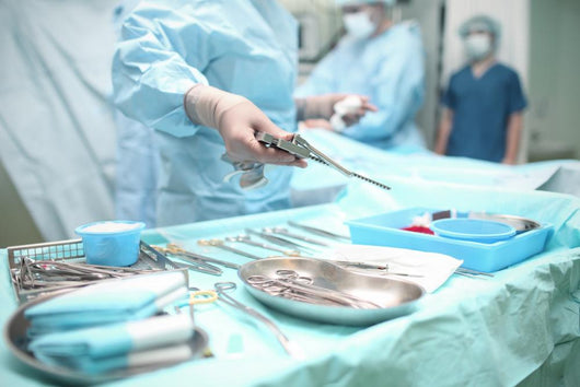 Surgical operation in action. View from the side assistant Wall Decal