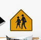 Signs School Crossing Ahead Wall Decal