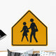 Signs School Crossing Ahead Wall Decal
