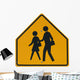 Signs School Crossing Ahead Wall Decal