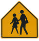 Signs School Crossing Ahead