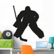 Hockey Goalie Vector Silhouette Wall Decal