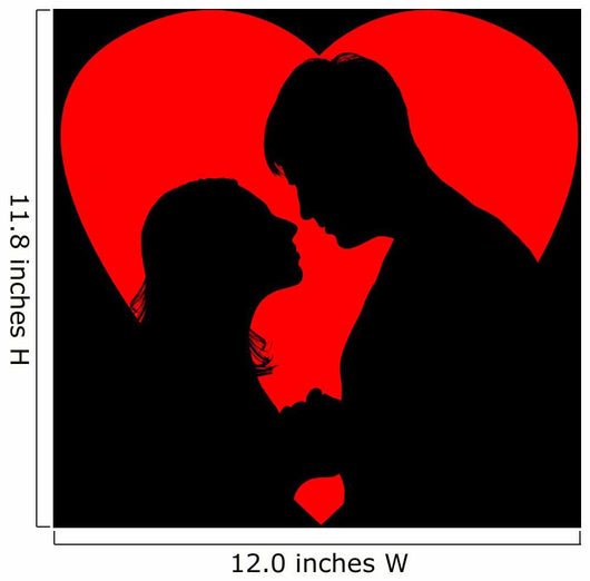 silhouette loving couple Wall Decal