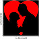 silhouette loving couple Wall Decal