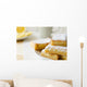 lemon bars on a white plate with slices Wall Decal