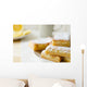 lemon bars on a white plate with slices Wall Decal