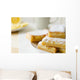lemon bars on a white plate with slices Wall Decal