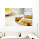 lemon bars on a white plate with slices Wall Decal