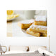 lemon bars on a white plate with slices Wall Decal