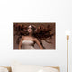 Portrait of Beautiful Woman with Long flying Hair. Wall Decal