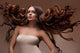 Portrait of Beautiful Woman with Long flying Hair. Wall Decal