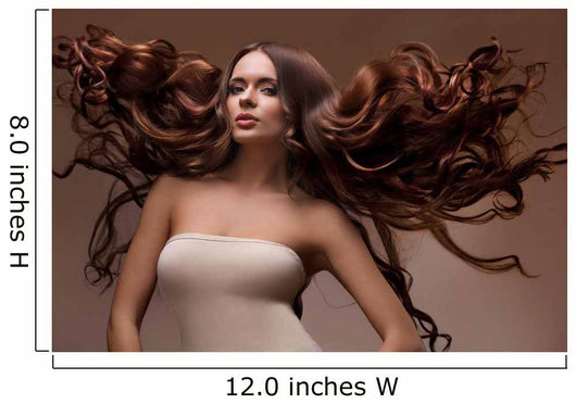 Portrait of Beautiful Woman with Long flying Hair. Wall Decal