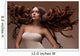 Portrait of Beautiful Woman with Long flying Hair. Wall Decal