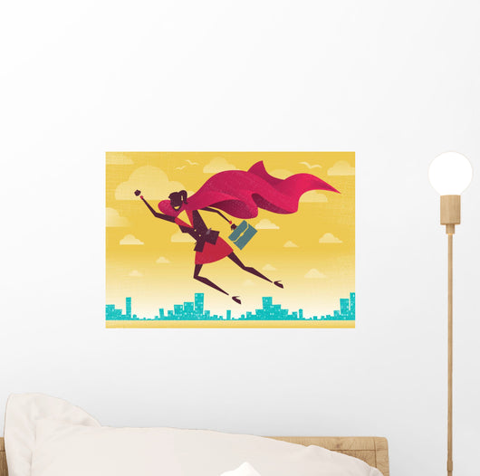 Businesswoman is a Superhero. Wall Decal