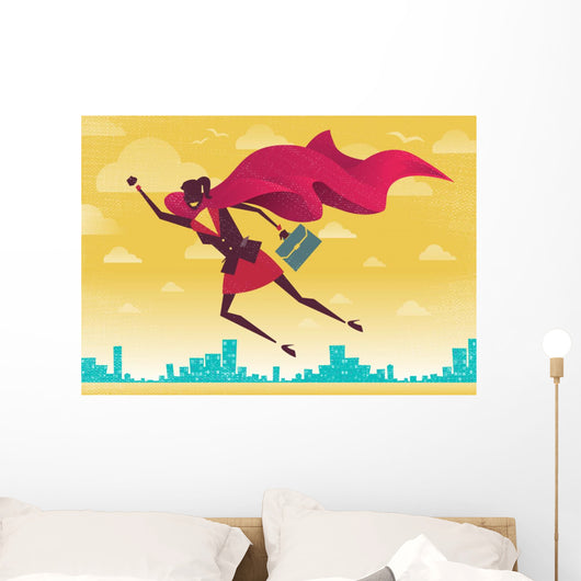 Businesswoman is a Superhero. Wall Decal