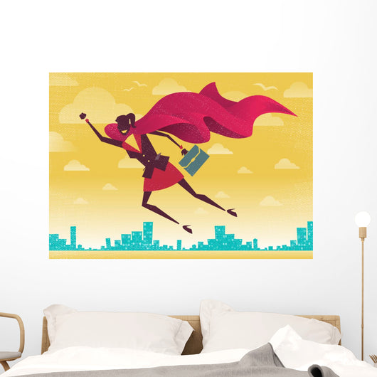 Businesswoman is a Superhero. Wall Decal