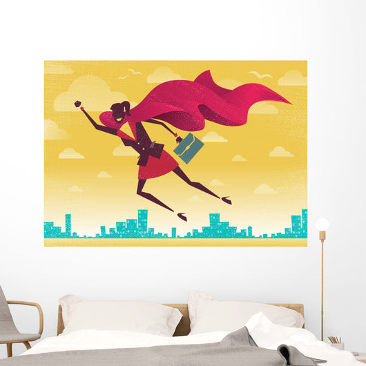 Businesswoman is a Superhero. Wall Decal