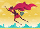 Businesswoman is a Superhero. Wall Decal