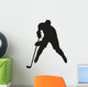 Hockey Player Vector Silhouette Wall Decal